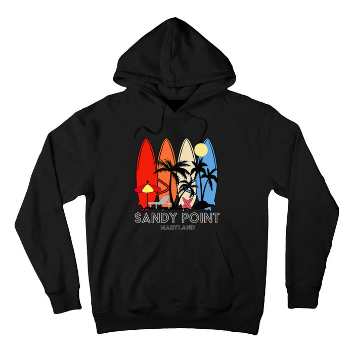 Maryland Sandy Point Retro Surfer Tall Hoodie