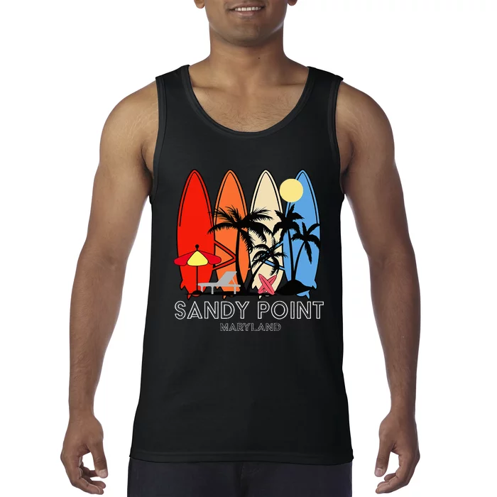 Maryland Sandy Point Retro Surfer Tank Top