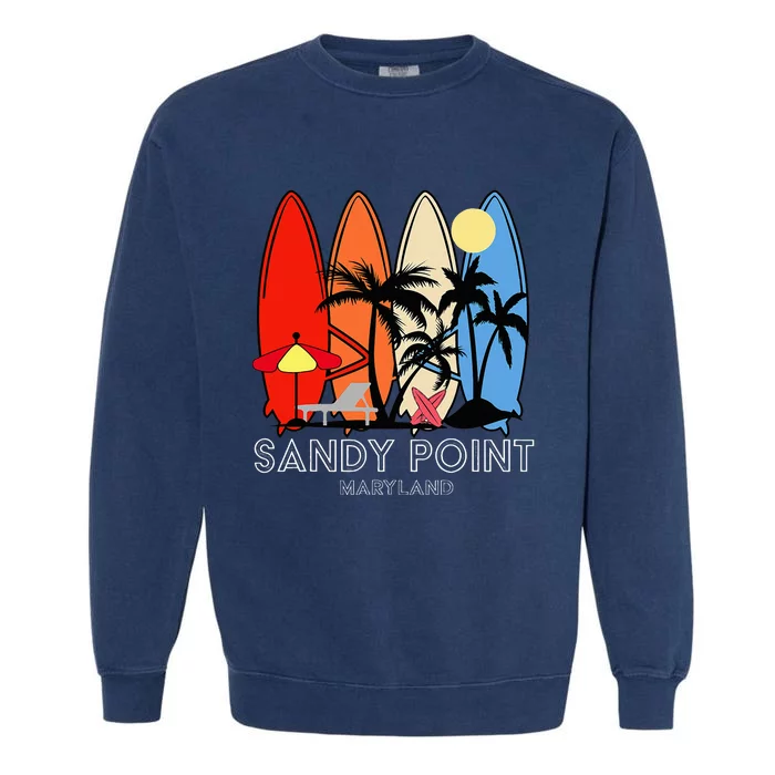 Maryland Sandy Point Retro Surfer Garment-Dyed Sweatshirt