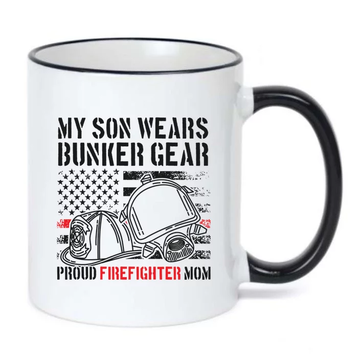 My Son Proud Fire Mom Of A Firefighter Cute Gift Black Color Changing Mug