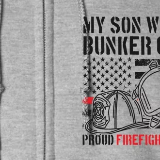 My Son Proud Fire Mom Of A Firefighter Cute Gift Full Zip Hoodie