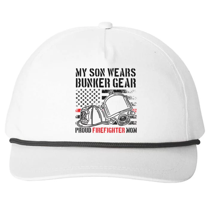 My Son Proud Fire Mom Of A Firefighter Cute Gift Snapback Five-Panel Rope Hat