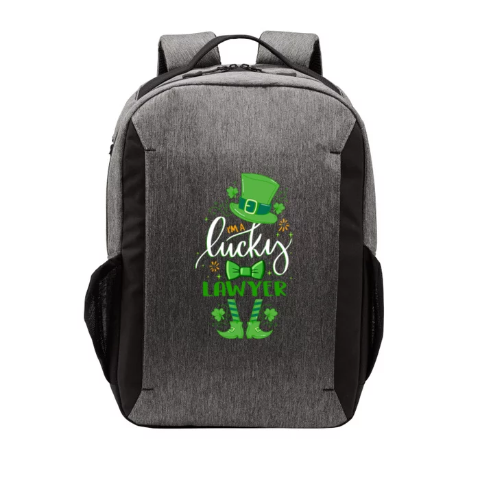 Matching St Patricks Day Leprechaun I'm A Lucky Lawyer Meaningful Gift Vector Backpack