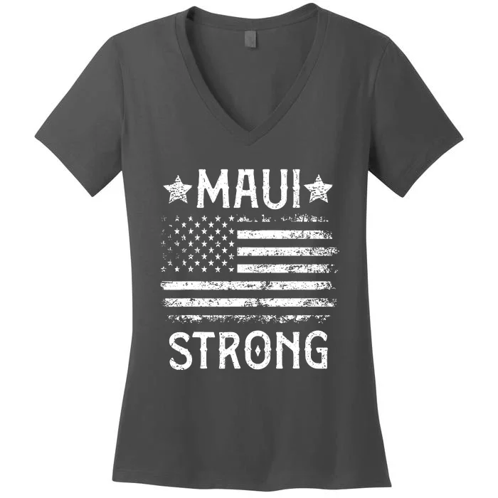 Maui Strong Pray For Maui Hawaii Strong Gift Women's V-Neck T-Shirt