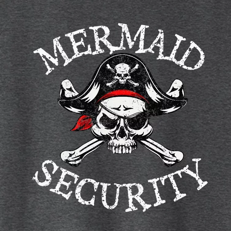 Mermaid Security Pirate Party Dad Brother Family Matching Women's Crop Top Tee