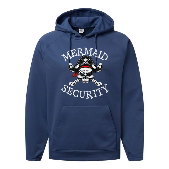 Mermaid Security Pirate Party Dad Brother Family Matching Performance Fleece Hoodie