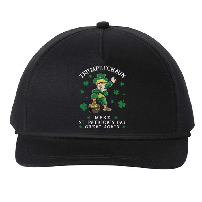 Make St Patricks Day Great Again Trump Leprechaun Snapback Five-Panel Rope Hat