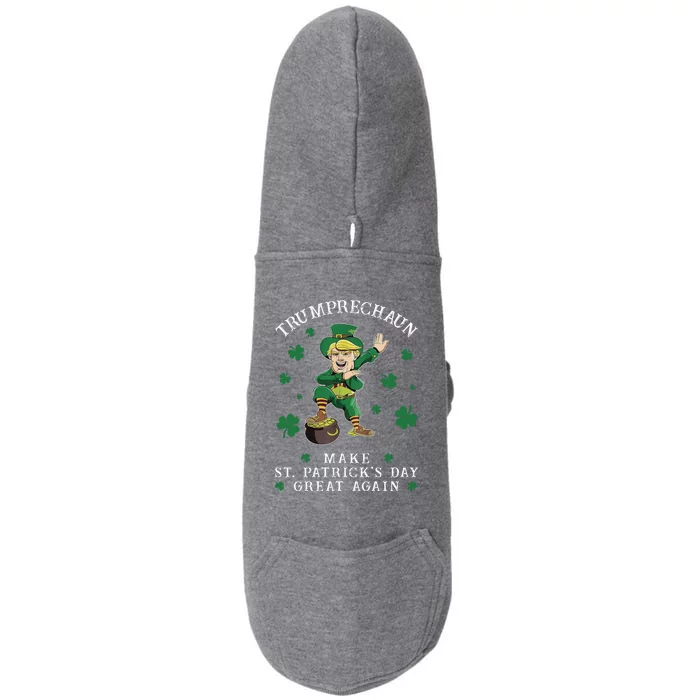 Make St Patricks Day Great Again Trump Leprechaun Doggie 3-End Fleece Hoodie