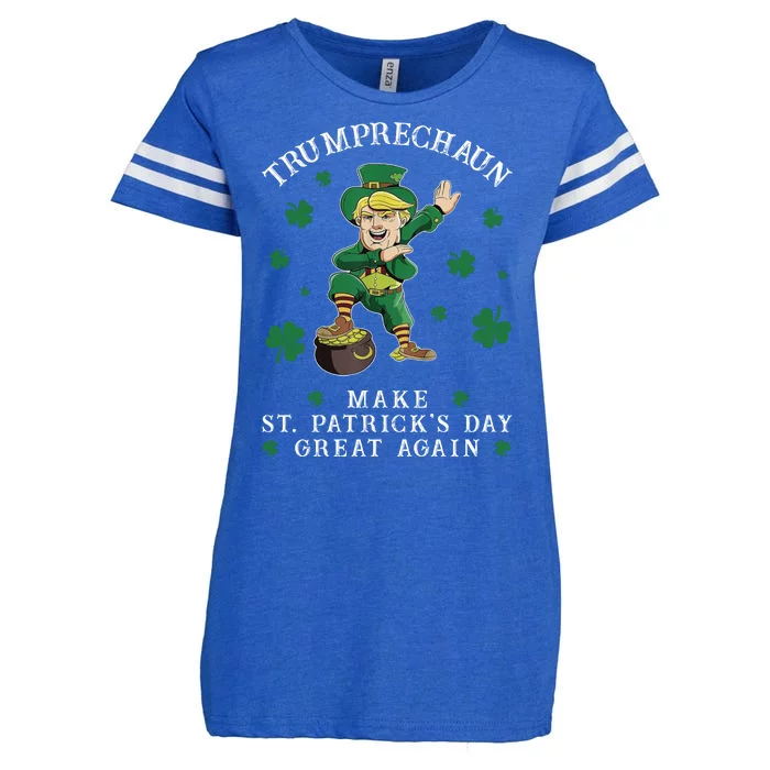 Make St Patricks Day Great Again Trump Leprechaun Enza Ladies Jersey Football T-Shirt