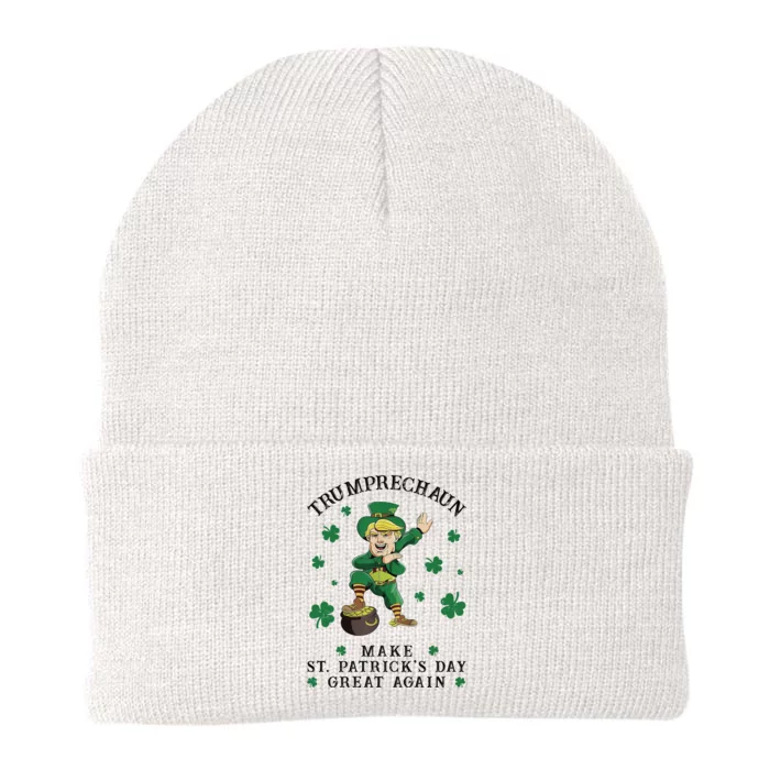 Make St Patricks Day Great Again Trump Leprechaun Knit Cap Winter Beanie