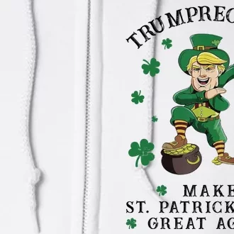 Make St Patricks Day Great Again Trump Leprechaun Full Zip Hoodie