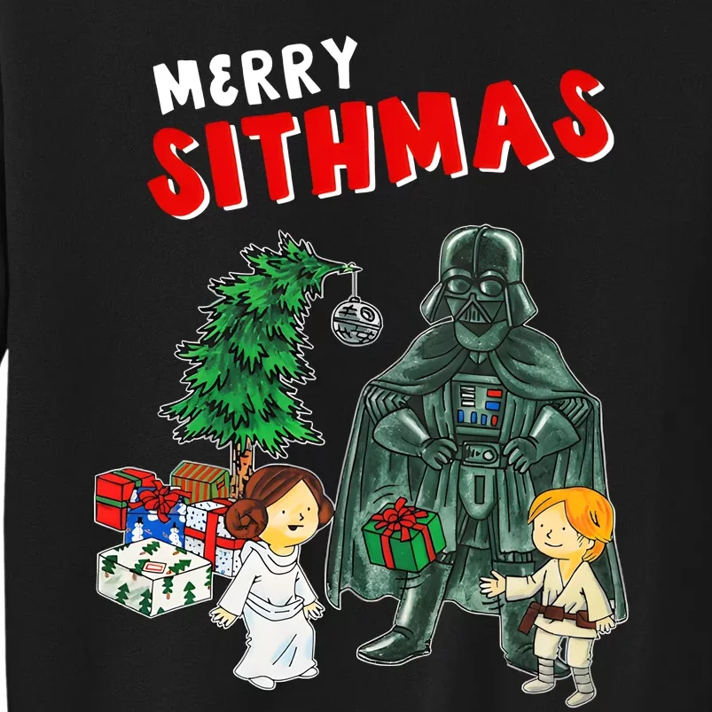 Merry Sithmas Princess Leia Luke Christmas Tall Sweatshirt