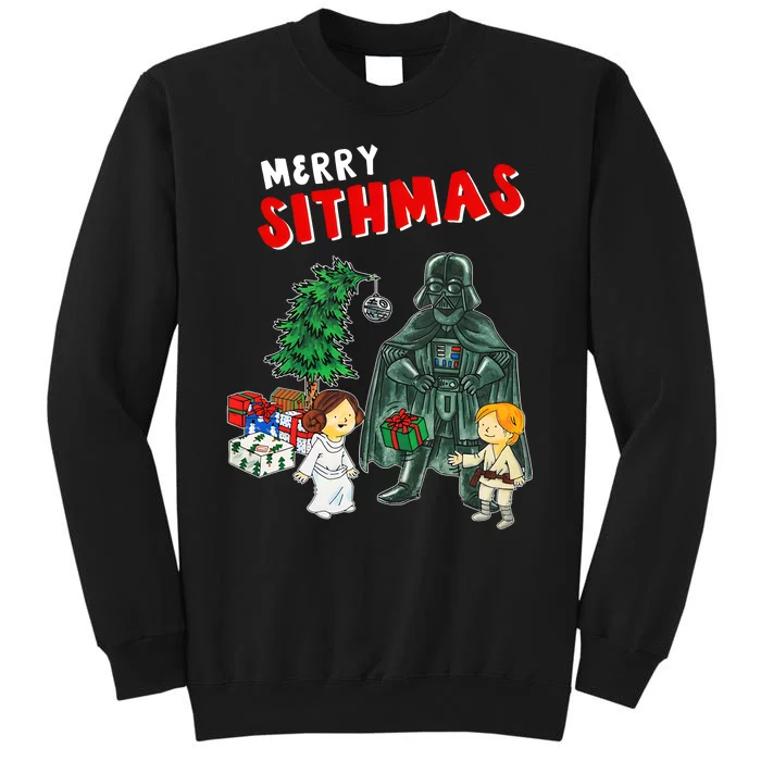 Merry Sithmas Princess Leia Luke Christmas Tall Sweatshirt