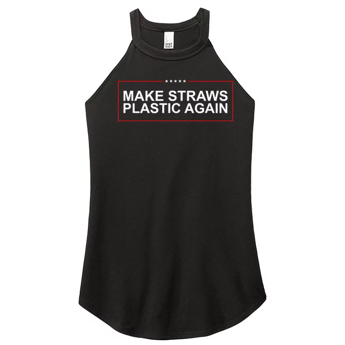 Make Straws Plastic Again Women’s Perfect Tri Rocker Tank