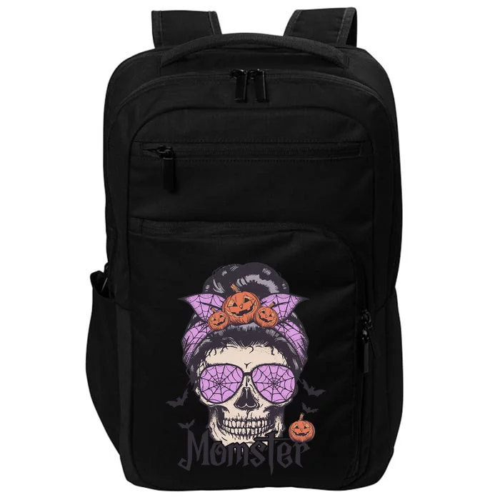 Momster Skeleton Pumpkin Halloween Great Gift Impact Tech Backpack