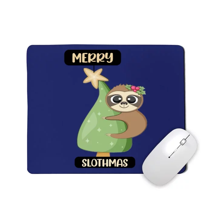 Merry Slothmas Pajamas Christmas Tree Bedding Gift Mousepad