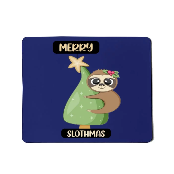 Merry Slothmas Pajamas Christmas Tree Bedding Gift Mousepad