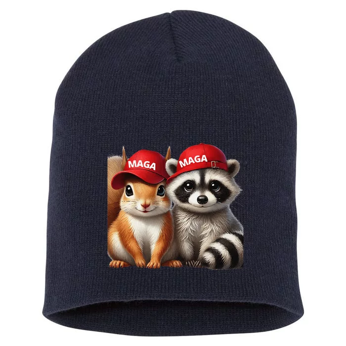 Maga Star Peanut The Squirrel & Fred The Raccoon Short Acrylic Beanie