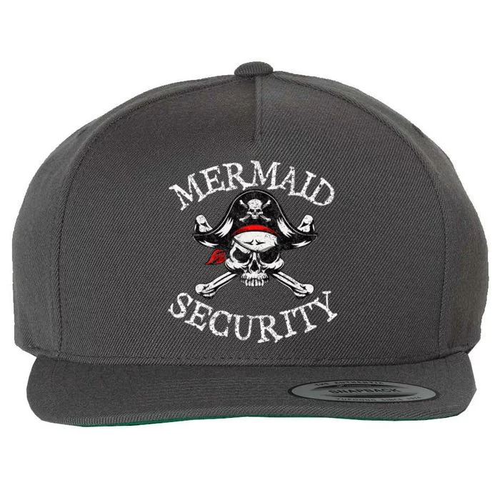 Mermaid Security Pirate Party Wool Snapback Cap