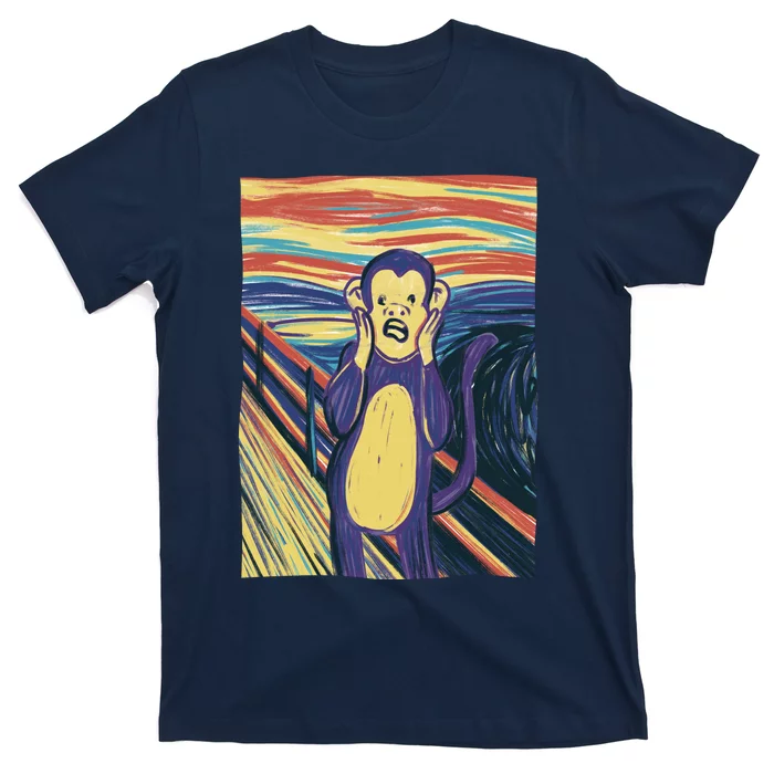 Monkey Screaming Painting Parody T-Shirt