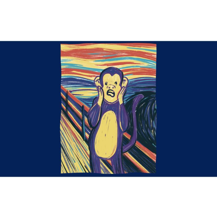 Monkey Screaming Painting Parody Bumper Sticker