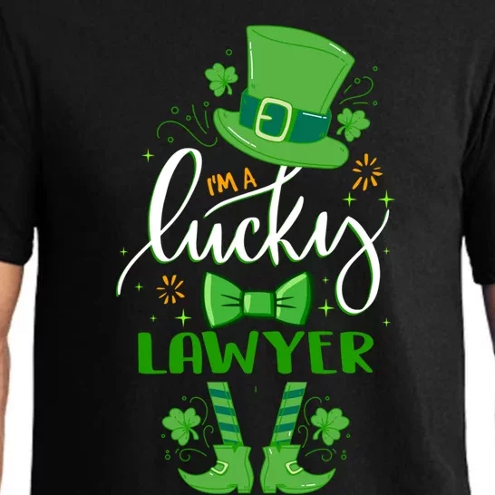 Matching St Patricks Day Leprechaun I'm A Lucky Lawyer Cool Gift Pajama Set