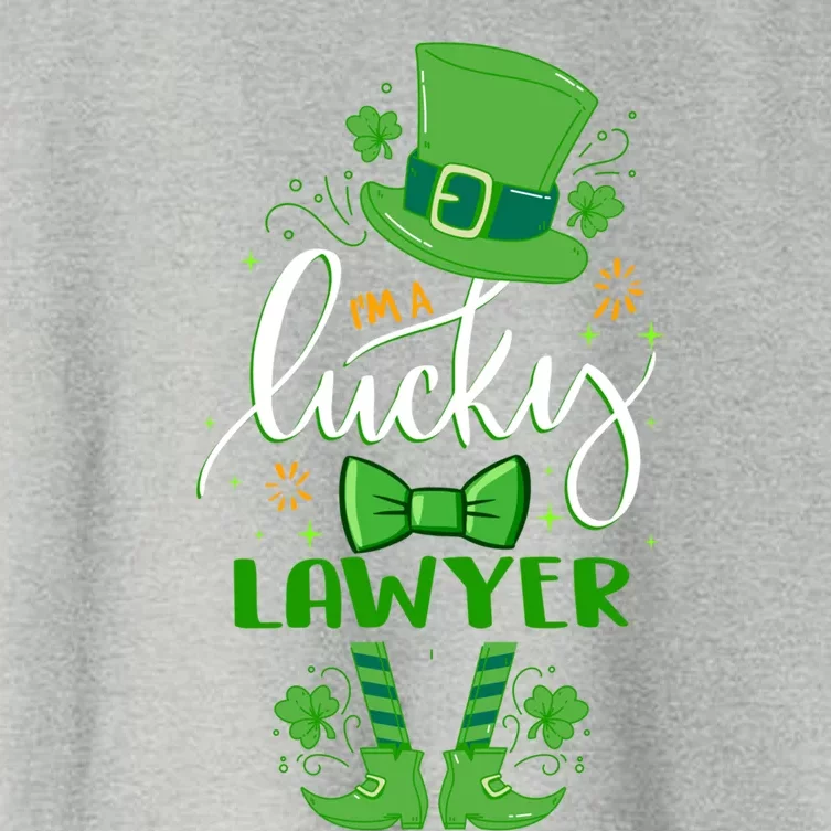 Matching St Patricks Day Leprechaun I'm A Lucky Lawyer Cool Gift Women's Crop Top Tee