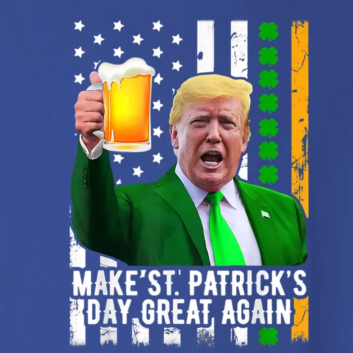 Make St Patrick's Day Great Again Funny Trump Shamrock Beer Gift Toddler Long Sleeve Shirt