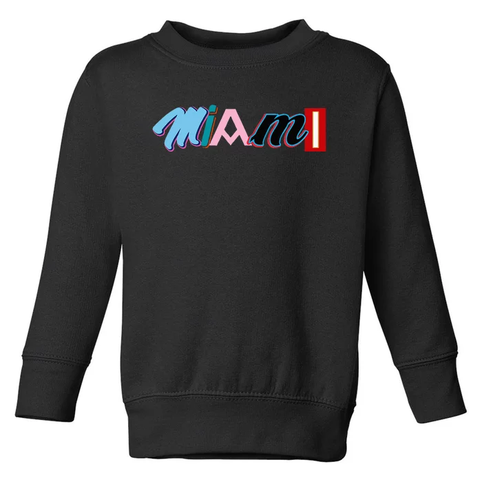 Miami Sports Pride Fan City Toddler Sweatshirt