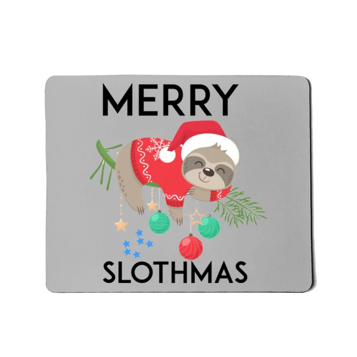 Merry Slothmas Pajamas Christmas Hanging Tree Bed Gift Mousepad