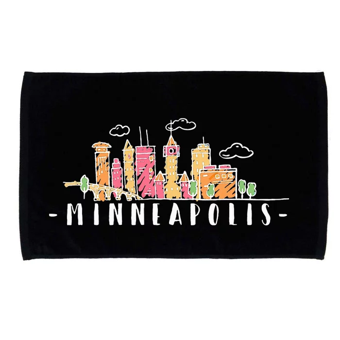 Minneapolis Skyline Pride Vintage Minnesota Microfiber Hand Towel