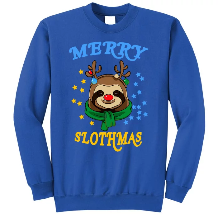 Merry Slothmas Pajamas Christmas Rudolph Decoration Gift Tall Sweatshirt