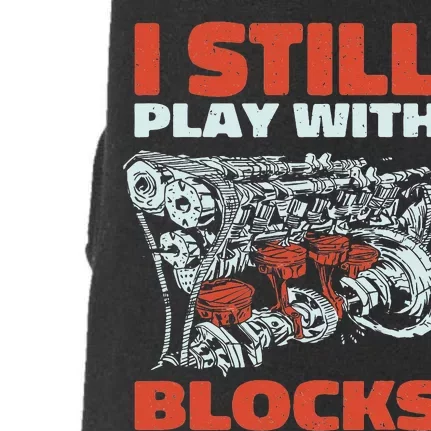 Mechanic Still Play with Blocks Dad Grandpa Doggie 3-End Fleece Hoodie