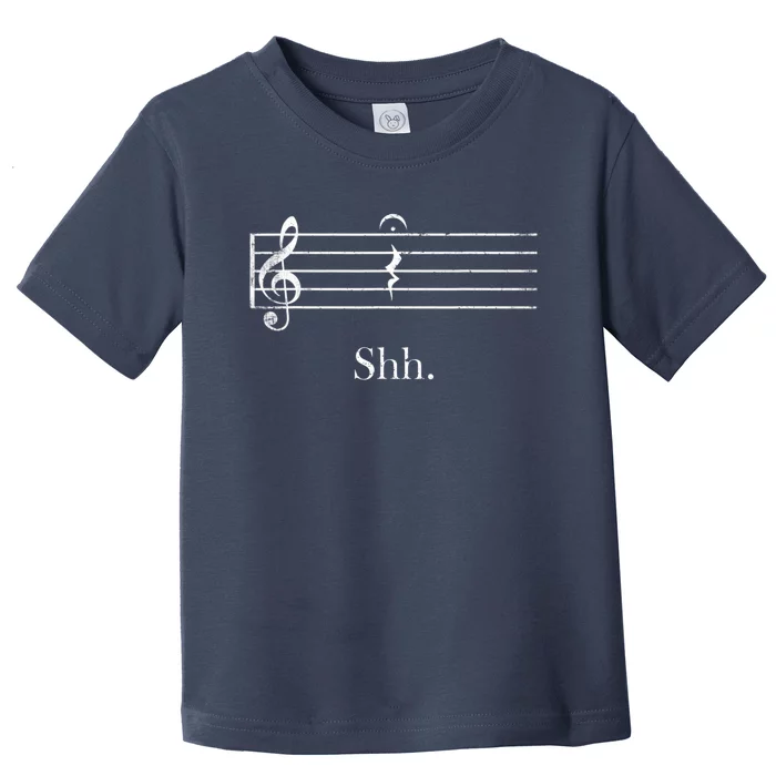 Music Shh Quarter Rest Retro Music Toddler T-Shirt