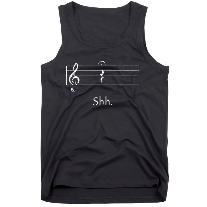 Music Shh Quarter Rest And Fermata Tank Top