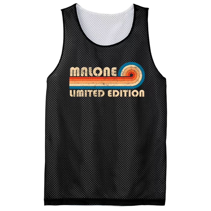 Malone Surname Retro Vintage 80s 90s Birthday Reunion Mesh Reversible Basketball Jersey Tank