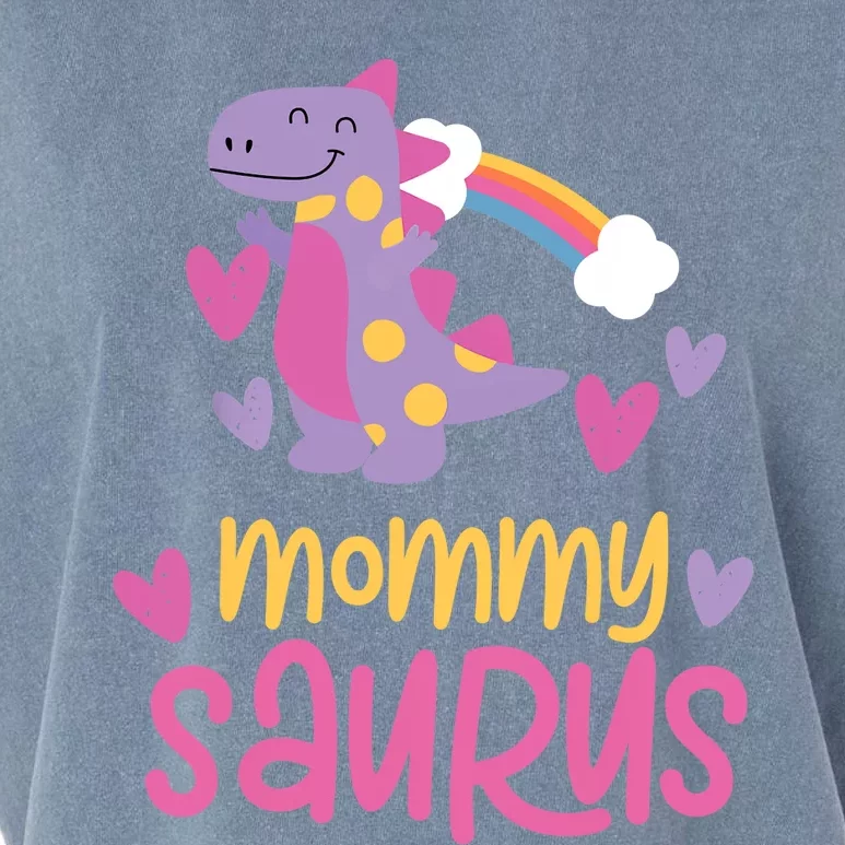 Mommy Saurus Rex Dinosaur Garment-Dyed Women's Muscle Tee