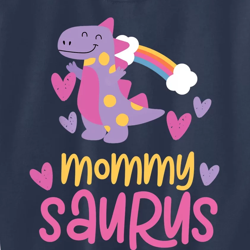 Mommy Saurus Rex Dinosaur Kids Sweatshirt