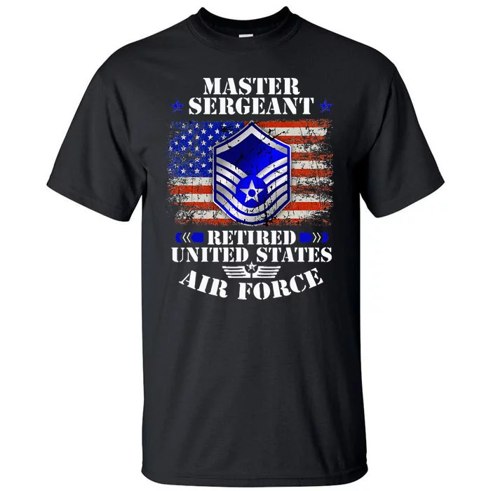 Master Sergeant Retired United States Usa Flag Tall T-Shirt