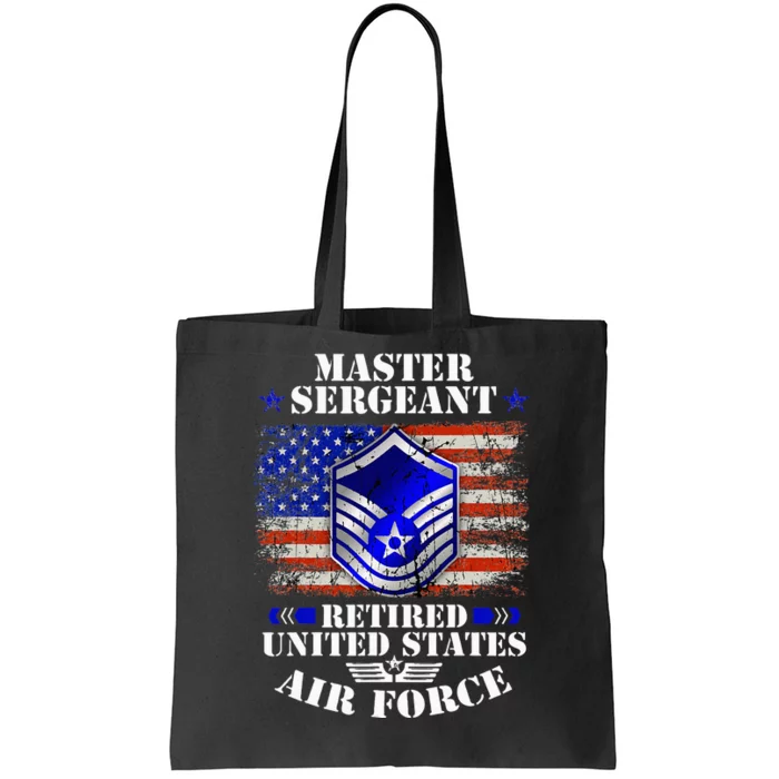 Master Sergeant Retired United States Usa Flag Tote Bag