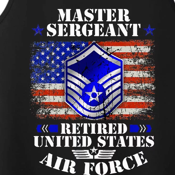 Master Sergeant Retired United States Usa Flag Performance Tank