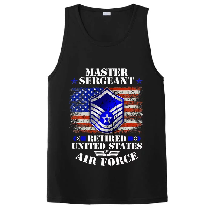 Master Sergeant Retired United States Usa Flag Performance Tank