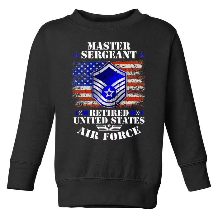 Master Sergeant Retired United States Usa Flag Toddler Sweatshirt