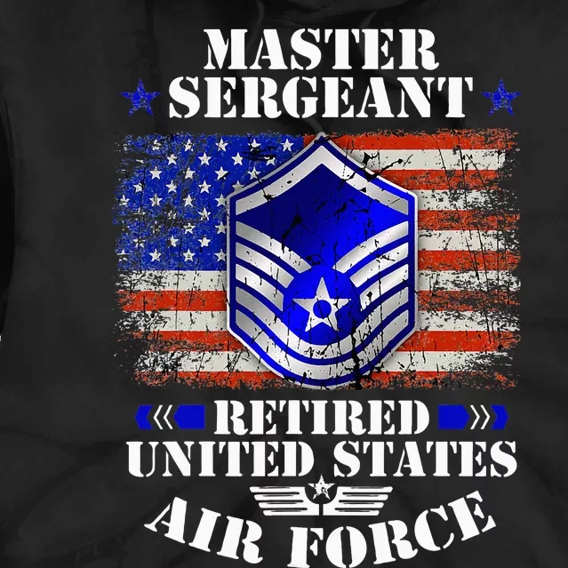 Master Sergeant Retired United States Usa Flag Tie Dye Hoodie