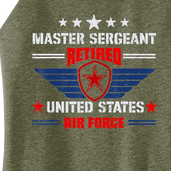 Master Sergeant Retired Air Force Military Retirement Women’s Perfect Tri Rocker Tank