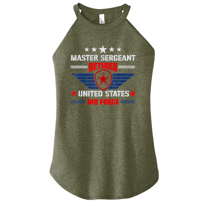 Master Sergeant Retired Air Force Military Retirement Women’s Perfect Tri Rocker Tank