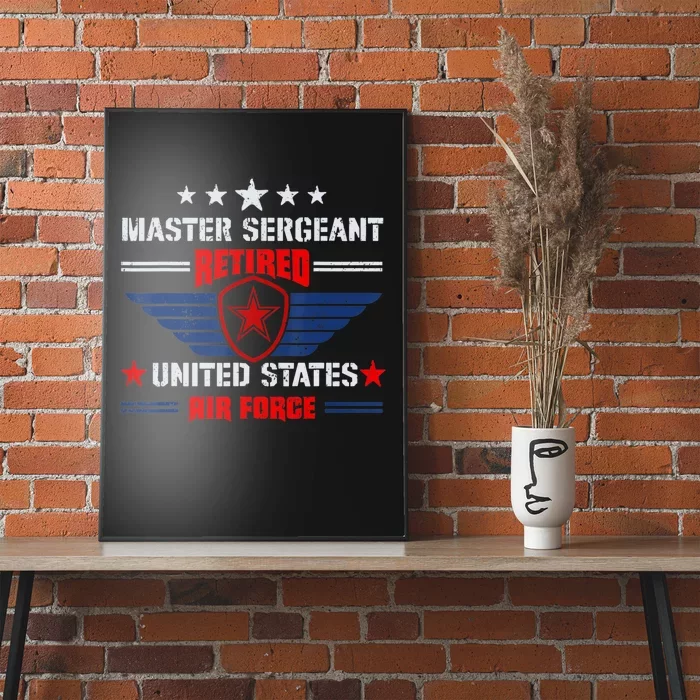 Master Sergeant Retired Air Force Military Retirement Poster