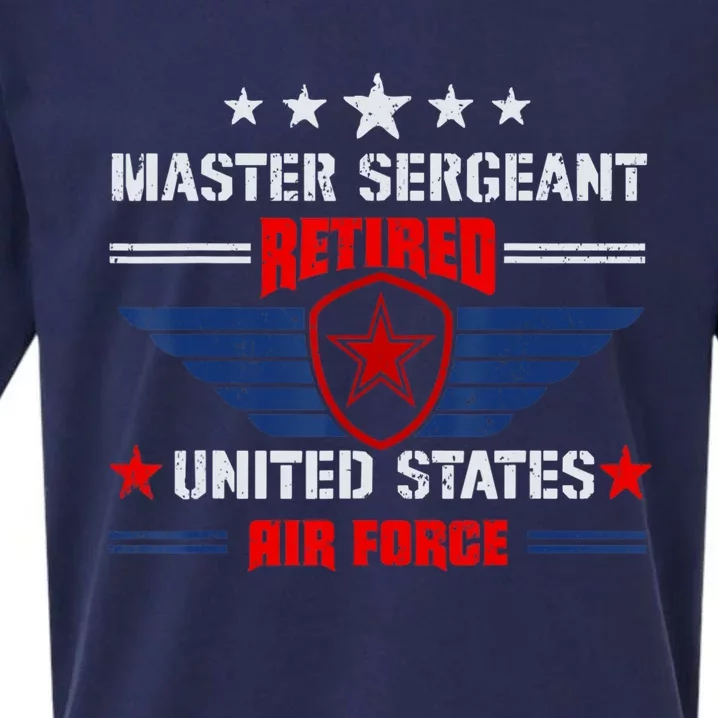 Master Sergeant Retired Air Force Military Retirement Sueded Cloud Jersey T-Shirt