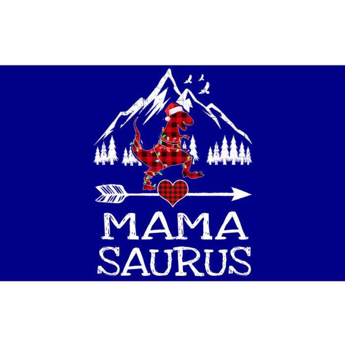 Mama Saurus Red Plaid T Rex Dinosaur Family Pajamas Xmas Gift Bumper Sticker