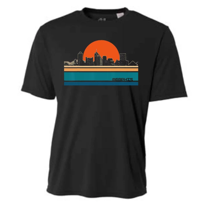 memphis skyline retro Cooling Performance Crew T-Shirt